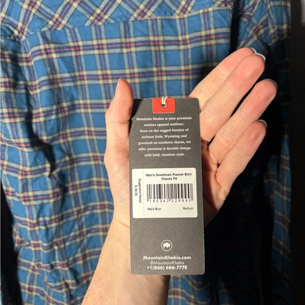 Mountain Khakis Classic Fit Downtown Flannel Shirt Size Medium - Picture 5 of 5